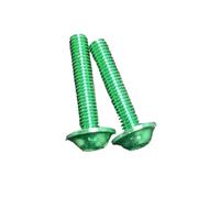 HOHAO 10pcs M5 M6*16/20/25/30 Aluminum Flange Button Head Screw With Washer Inner Hex Socket Allen Screws Bolt(Green,M6x20)
