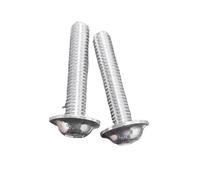 HOHAO 10pcs M5 M6*16/20/25/30 Aluminum Flange Button Head Screw With Washer Inner Hex Socket Allen Screws Bolt(Sliver,M6X40)