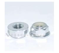 HOHAO 2pcs-10pcs Colourful Aluminum Alloy Flange Nuts M2 M3 M4 M5 M6 M8 Nylon Hex Insert Lock Self-locking Nut For RC Model Parts(Sliver,M2.5 10PCS)