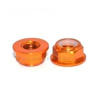 HOHAO 2pcs-10pcs Colourful Aluminum Alloy Flange Nuts M2 M3 M4 M5 M6 M8 Nylon Hex Insert Lock Self-locking Nut For RC Model Parts(Orange,M3 10PCS)