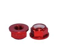 HOHAO 2pcs-10pcs Colourful Aluminum Alloy Flange Nuts M2 M3 M4 M5 M6 M8 Nylon Hex Insert Lock Self-locking Nut For RC Model Parts(Red,M8 2PCS)