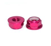 HOHAO 2pcs-10pcs Colourful Aluminum Alloy Flange Nuts M2 M3 M4 M5 M6 M8 Nylon Hex Insert Lock Self-locking Nut For RC Model Parts(Pink,M2.5 10PCS)
