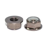 HOHAO 2pcs-10pcs Colourful Aluminum Alloy Flange Nuts M2 M3 M4 M5 M6 M8 Nylon Hex Insert Lock Self-locking Nut For RC Model Parts(4,M8 2PCS)