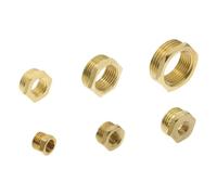 HOHAO Brass Adapter Fitting BSP Reducing Hexagon Bush Bushing Male to Female Connector Fuel Water Gas Oil 1/8" 1/4" 3/8" 1/2" 3/4" 1"(DN20(F) to DN50(M))