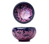 HOHCNA Purple Jianzhan Tea Cup, Kiln Transformation Tenmoku Glaze Ceramic Kungfu Tea Cup, Handicrafts Porcelain Master Cup - 110 ml