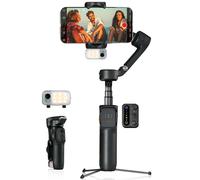 Hohem iSteady V3 Portable Phone Stabilizer with AI Tracker, Detachable Remote, Extension Rod/Tripod, 3-Axis Stabilization, 3-Color Fill Light