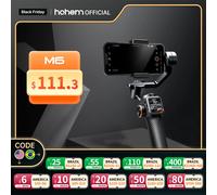 Hohem-iSteady M6 Kit Gimbal for Smartphone, 3-Axis Gimbal, AI Tracker, Fill Light, for iPhone 16 Pro Max and Android Stabilizer
