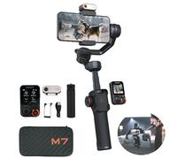 Hohem iSteady M7 Gimbal Stabilizer for Smartphone, 3-Axis Phone Gimbal, Gimbal Stabilizer for iPhone & Android, AI Tracking Sensor with Fill Light, 1.4" Detachable Touchscreen Remote Control