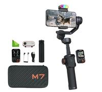 Hohem iSteady M7 Gimbal Stabilizer for Smartphones, iPhone Gimbal 3-Axis Phone Stabilizer with AI Tracker, Detachable Remote, Extendable Pole, Magnetic Fill Light & 1.4" Touchscreen for iPhone Android