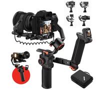 hohem iSteady MT3 Pro Kit Camera Gimbal Stabilizer,w/AI Tracker & Detachable Live Feed Remote,Bi-Directional Twist Handle,Follow Focus,Fast Vertical,5.5lbs Payload for iPhone/Mirrorless/Action Camera