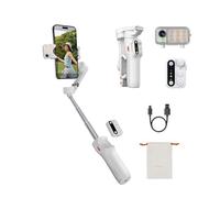 Hohem iSteady V3 Gimbal Stabilizer, Magnetic AI Tracking, Removable Remote, 3-Axis Smartphone Gimbal with Built-in Telescopic Rod and Tripod, Perfect for Content Creators (White)