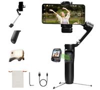 hohem iSteady V3 Ultra Gimbal Stabilizer for iPhone/Android, 3-Axis Stabilization with Magnetic AI Tracker, Detachable Touchscreen Remote Control, Extendable Rod & Tripod, Perfect for creators(Black)