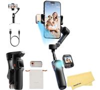 Hohem iSteady V3 Ultra Gimbal Stabilizer for iPhone Android Smartphone with AI Tracking,Built-in Extension Rod&Tripod with Fill Light and Detachable Touchscreen Remote Control for YouTube TikTok Vlog