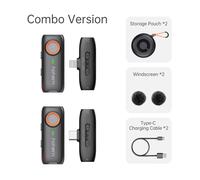 Hohem Microphone MIC-01 - Black / Combo(no charging port) / 2TX + 2RX
