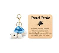 Hoheng Turtle Keychain Cute Funny Seaturtle Keychain Travel Turtle Bag Charm Handmade Purse Charms for Handbags, A1:blue Turtle Keychain, Large