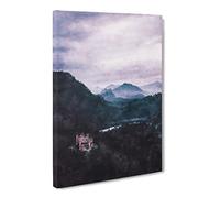 Hohenschwangau Castle Canvas Print | Gallery Wrapped 30mm Frame Wall Art | 20x14 inches | Ready to Hang | Modern Cityscape Picture | Living Room Bedroom Lounge Office