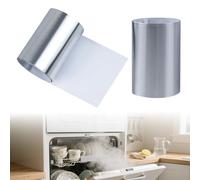 Hohitenz Vapour Barrier for Dishwashers, 2 Pieces, 695 x 75 mm, Heat Protection Film for Worktop, Suitable for Beko/Whirlpool/Bauknecht - Aluminium Foil
