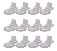 HOHIYA 12 Pcs Tea Cup and Saucer Display Stand Teacup Holder Rack Taiwan Made Clear Color