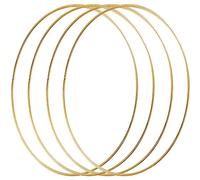 HOHIYA 16 Inch Metal Floral Hoop Wreath Rings 4 Pack Gold Craft Rings for Macrame Wedding Wreath Decor Dream Catcher and DIY Wall Hanging 4mm Thick Wire