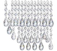 HOHIYA 30pcs Christmas Tree Decorations Ornaments Ball Bauble Acrylic Crystal Droplet Prism for Xmas Wreath Chandelier Wedding 11CM Clear