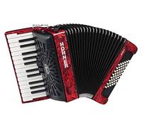 Hohner A16531S Bravo Line Facelift II -48 BASS Chromatic Piano Accordion with Gig Bag, Red