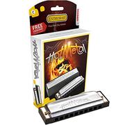 Hohner Harmonica 572BX Hot Metal Harmonica, Key of D, Stainless steel (572BX-D)