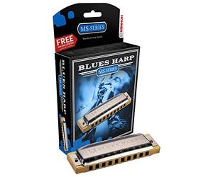 Hohner HH532BF Blues Harp - Key of Bb, Chrome, 1.02 in*4.64 in*1.41 in