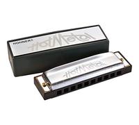 Hohner Hot Metal Diatonic Harmonica in A with Case