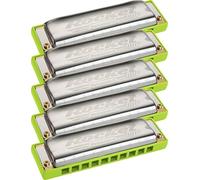 Hohner M20155xp Rocket Amp Bundle, Keys of C, G, A, D, & Bb, Stainless steel