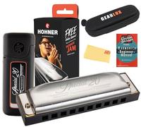 Hohner Special 20 Harmonica - Key of C Bundle with Zip Case, Instructional Manual, and Austin Bazaar Polishing Cloth