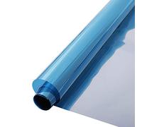HOHOFILM 45cmx200cm One Way Mirror Window Films Daytime Privacy Reflective Window Tint Self-Adhesive Sun Blocking Heat Control Anti UV for Home,Buildings(Blue Silver)