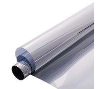 HOHOFILM 45cmx200cm One Way Mirror Window Films Daytime Privacy Reflective Window Tint Self-Adhesive Sun Blocking Heat Control Anti UV for Home,Buildings(Silver)