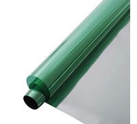 HOHOFILM 45cmx200cm One Way Mirror Window Films Daytime Privacy Reflective Window Tint Self-Adhesive Sun Blocking Heat Control Anti UV for Home,Buildings(Green Silver)