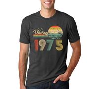 hohololo 50th Birthday T-Shirts Men Vintage 1975 Shirt Graphic Fifty Birthday shirs Casual Birthday Gifts Blouse Tops...