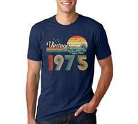 hohololo 50th Birthday T-Shirts Men Vintage 1975 Shirt Graphic Fifty Birthday shirs Casual Birthday Gifts Blouse Tops...