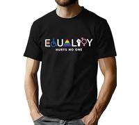 hohololo Mens Pride T Shirt LGBT Pride Tshirt Equality Hurts No One T Shirts S-XXL (Black2,XXL)