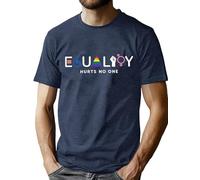 hohololo Mens Pride T Shirt LGBT Pride Tshirt Equality Hurts No One T Shirts S-XXL (Blue2,L)