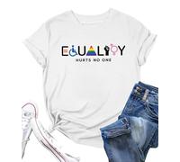 hohololo Pride T Shirts for Women Rainbow Tshirt Equality tee Tops