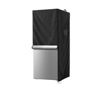 Hohong Fridge Cover Waterproof, 420D Heavy Duty Oxford Fabric Outdoor Refrigerator Cover, Dust Protection Freezer Covers with Zippers-62x68x152cm