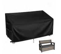 Hohong Garden Bench Cover Waterproof for Keter 227L, 500D Heavy Duty Oxford Fabric Garden Storage Bench Cover, Outdoor Storage Box Covers-136×64×90cm