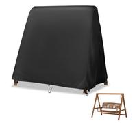 Hohong Garden Swing Cover 3 Seater Waterproof, 264×190×195cm Outdoor A Frame Swing Seat Cover Windproof 420D Heavy Duty Fabric, Outdoor Hammock Garden Chair Covers