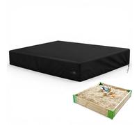 Hohong Sandpit Covers Waterproof, 500D Heavy Duty Sand Pit Cover Square Garden Sand Box Cover, Sandbox Covers with Drawstring and Buckles-188x188x20cm