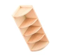 Hohopeti 1/12 Scale Miniature Dollhouse Furniture Small Corner Cabinet Simulation Wooden Bookshelf Storage Decor for Playhouse Accessories