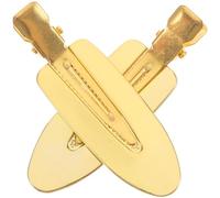 Hohopeti 1 Pair Bang Clips Bobby Pins Practical Hairpins Golden Alloy Hairdressing Clips Hair Safe to Use for Traveling and Home