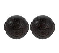 Hohopeti 1 Pair Chinese Agarwood Baoding Balls Hand Massage Exerciser Wood Hand Rolling Balls for Stress Relief and Physiotherapy Exercise in Adults and Seniors
