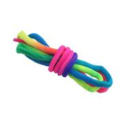 Hohopeti 1 Pair Rainbow Round Shoelaces for Sneakers Thick Laces Smooth Texture for Casual and School Wear Unisex 100Cm
