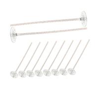 Hohopeti 10 Pcs DIY Candle Wicks with Metal Base Cotton and Paraffin Material Suitable for Soybean Wax Scented Candle Making 9cm Length