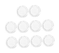 Hohopeti 10 Pcs Eyelash Storage Box Transparent Thickened Diamond-Cut Plastic Lash Extension Organizer Round Cosmetic Containers for Women Travel and Daily Lash Protection