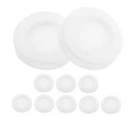 Hohopeti 10 Pcs White Rubber Piggy Bank Sealing Plugs Secure Closure Stopper Covers for Coin Saving Boxes Protective Seal Easy to Install Replacement Caps