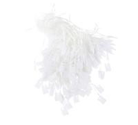 Hohopeti 1000pcs Tag Fastener White Plastic Polyester Tag Blocks for Clothing Labels and Commodity Price Tags Hand-Apply Hanging Rope
